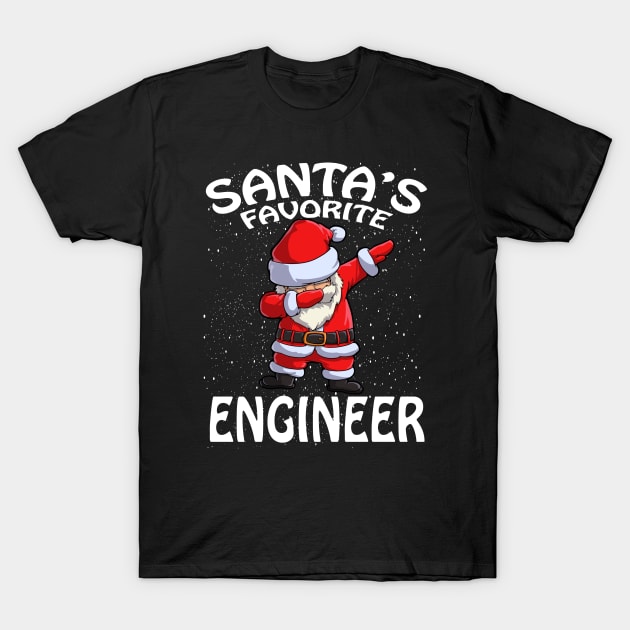 Santas Favorite Engineer Christmas T-Shirt by intelus